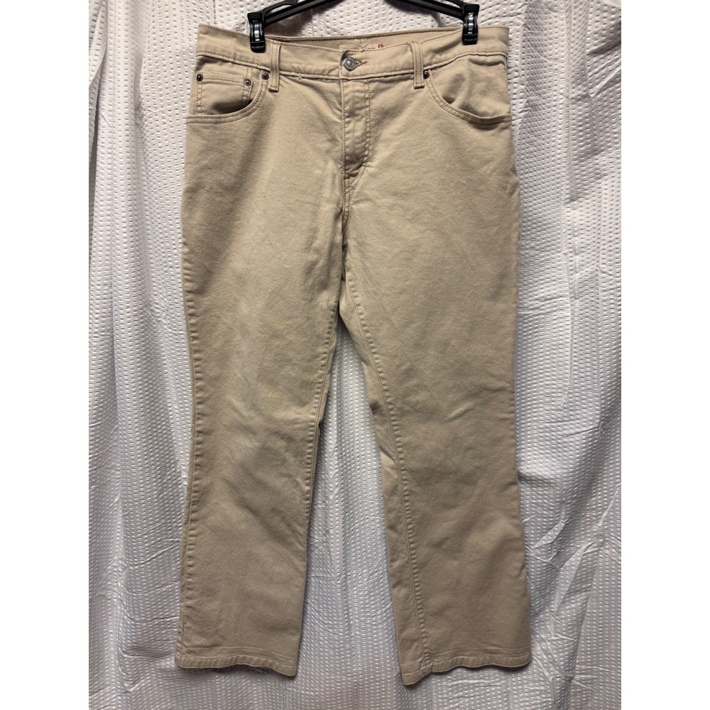 Levi‎ Strauss 550 Relaxed Boot Cut Women Khaki Cotton Spandex Jeans Size 12 M